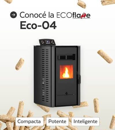 Ecoflame Pellet 4kwh Hasta 50m2 estufa calefactor