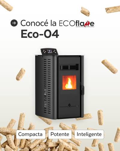 Ecoflame Pellet 4kwh Hasta 50m2 estufa calefactor
